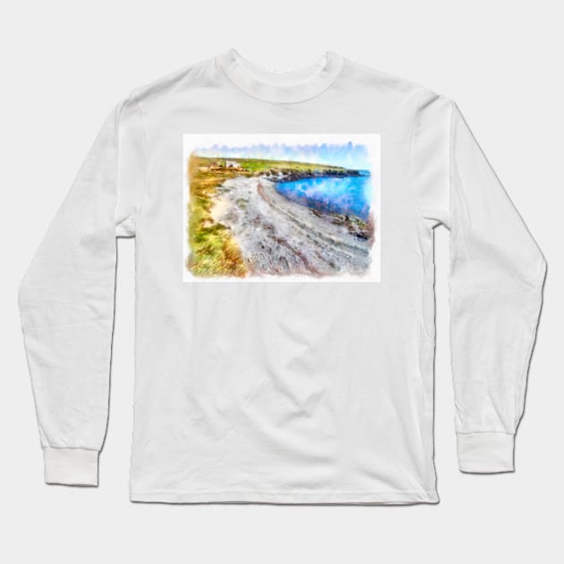 Aith, Fetlar, Shetland Islands Long Sleeve T-Shirt by Avalinart